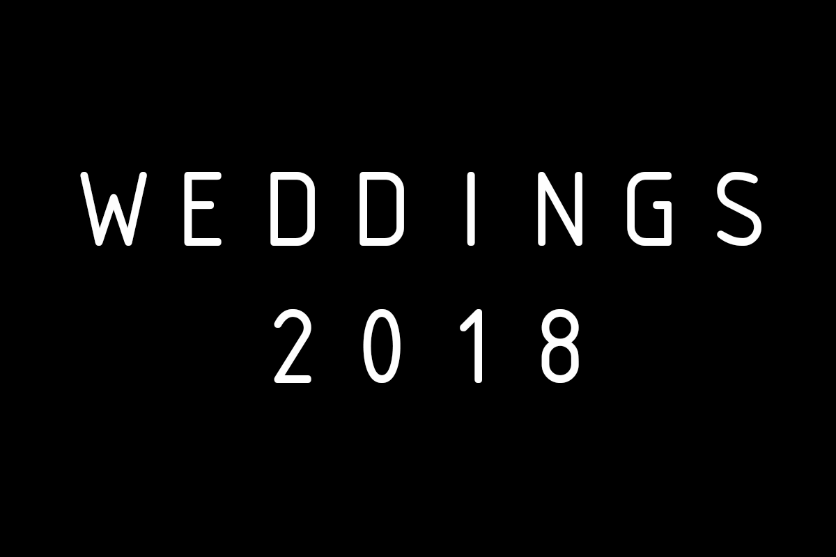 WEDDINGS 2018